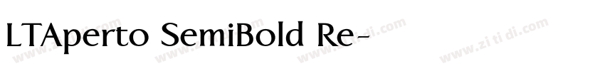 LTAperto SemiBold Re字体转换